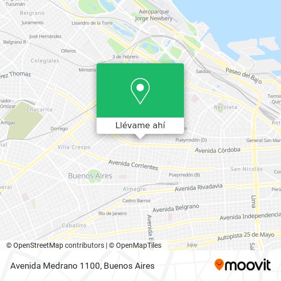 Mapa de Avenida Medrano 1100