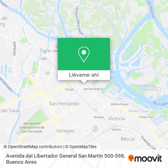 Mapa de Avenida del Libertador General San Martín 500-598