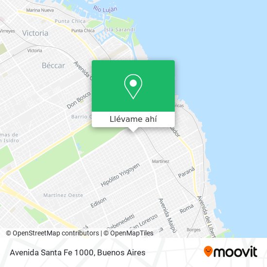 Mapa de Avenida Santa Fe 1000