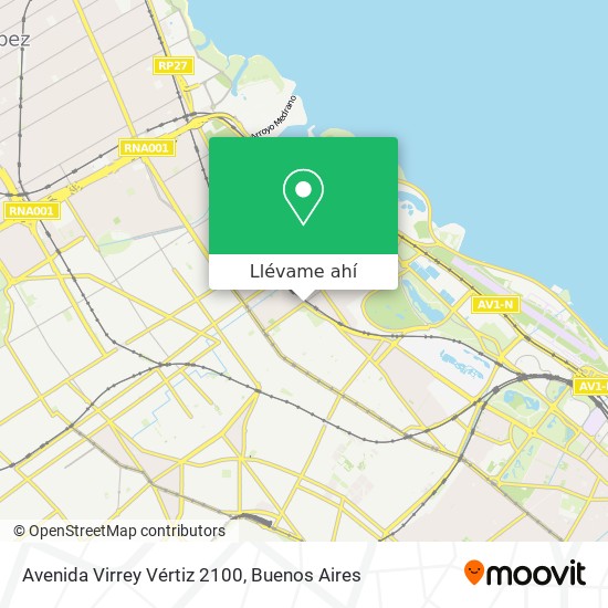 Mapa de Avenida Virrey Vértiz 2100