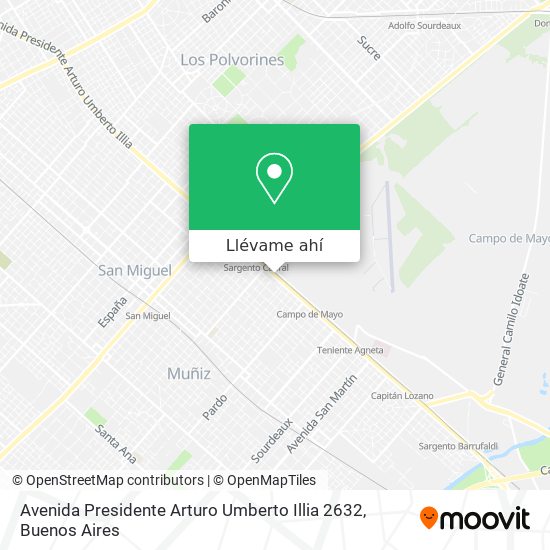 Mapa de Avenida Presidente Arturo Umberto Illia 2632