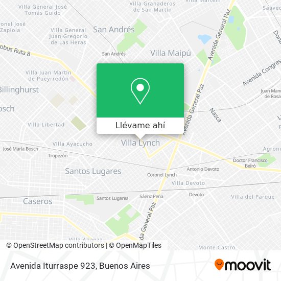 Mapa de Avenida Iturraspe 923