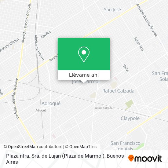 Mapa de Plaza ntra. Sra. de Lujan (Plaza de Marmol)