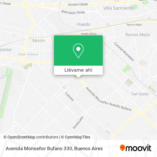 Mapa de Avenida Monseñor Bufano 330