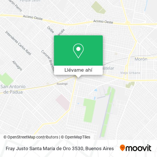 Mapa de Fray Justo Santa María de Oro 3530
