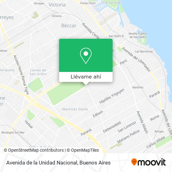 Mapa de Avenida de la Unidad Nacional