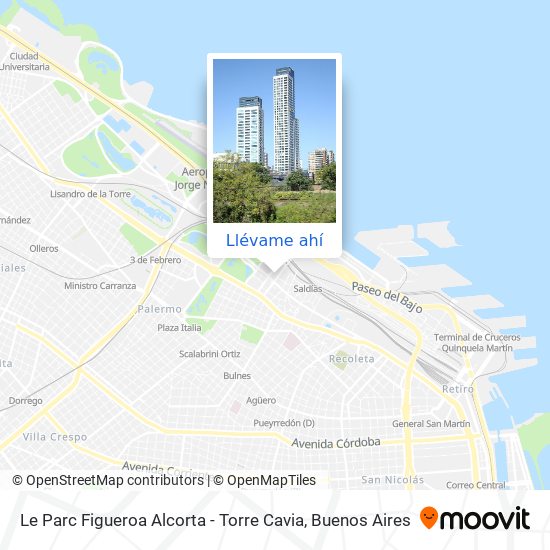 Mapa de Le Parc Figueroa Alcorta - Torre Cavia