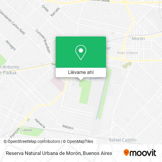 Mapa de Reserva Natural Urbana de Morón