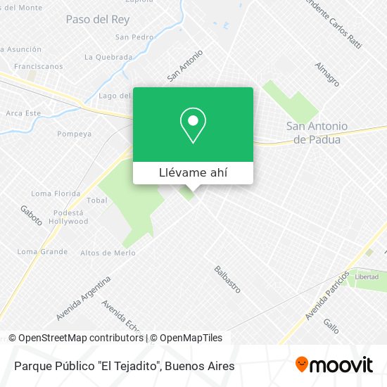 Mapa de Parque Público "El Tejadito"