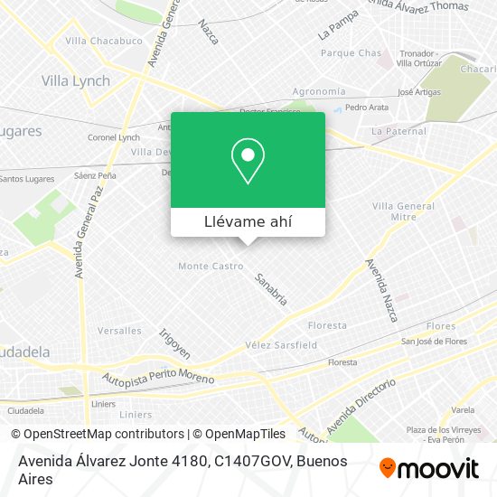 Mapa de Avenida Álvarez Jonte 4180, C1407GOV