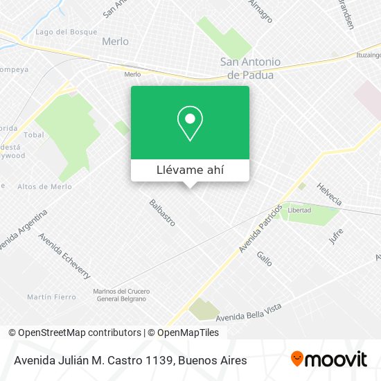 Mapa de Avenida Julián M. Castro 1139