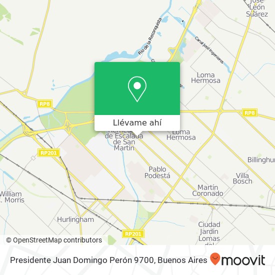 Mapa de Presidente Juan Domingo Perón 9700