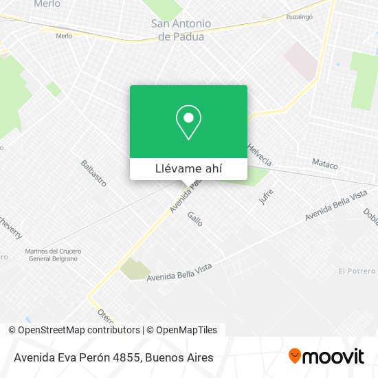 Mapa de Avenida Eva Perón 4855