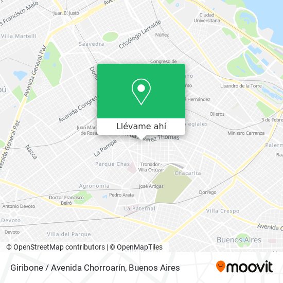 Mapa de Giribone / Avenida Chorroarín