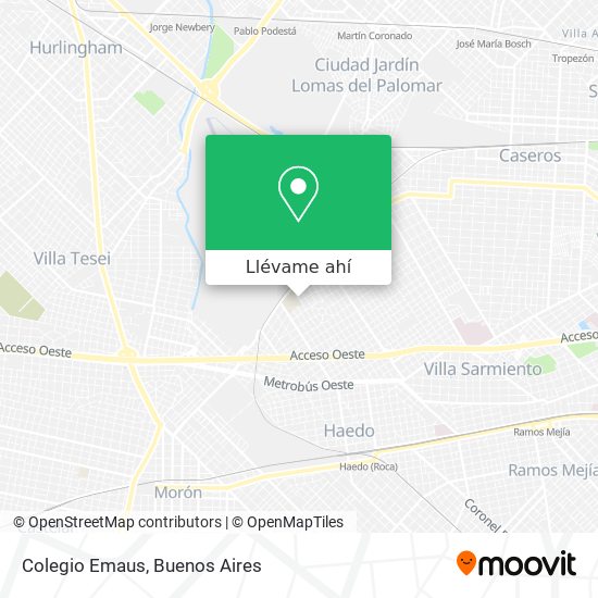 Cómo llegar a Colegio Emaus en Morón en Colectivo o Tren?