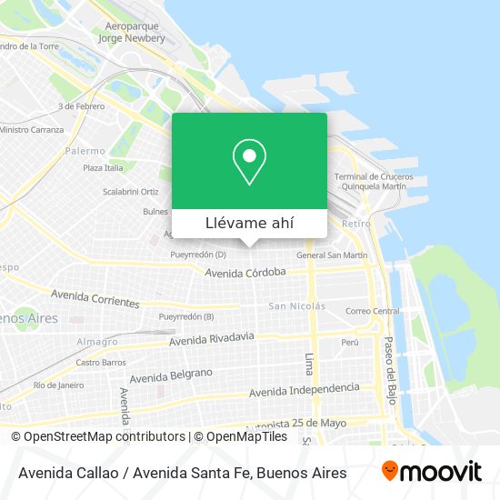 Mapa de Avenida Callao / Avenida Santa Fe