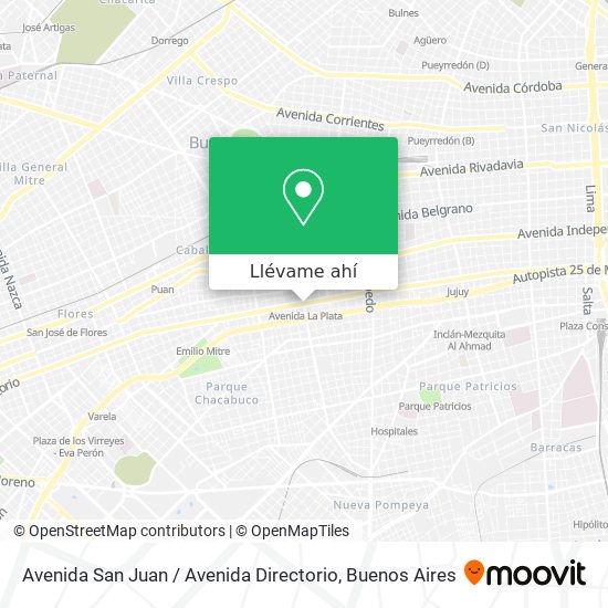 Mapa de Avenida San Juan / Avenida Directorio