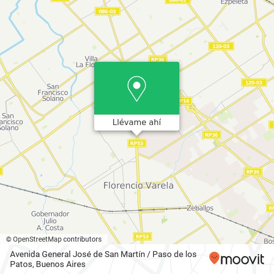 Mapa de Avenida General José de San Martín / Paso de los Patos