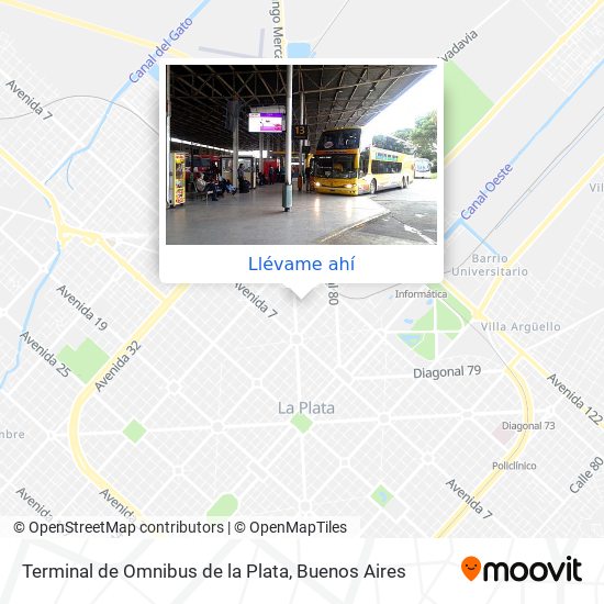 Mapa de Terminal de Omnibus de la Plata