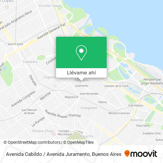 Mapa de Avenida Cabildo / Avenida Juramento