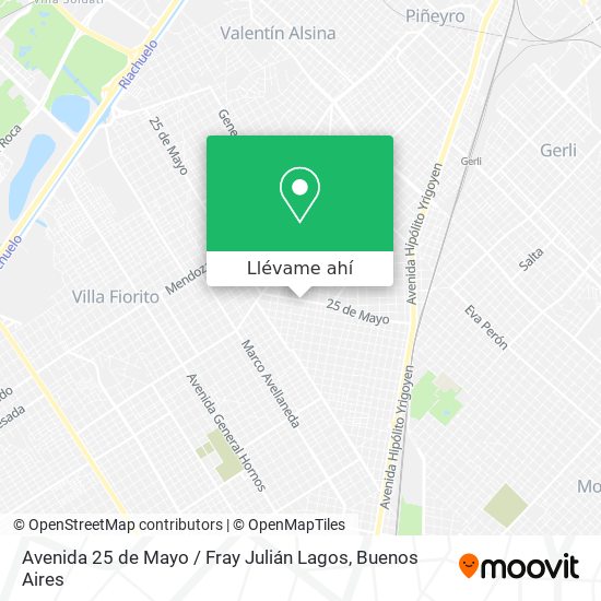 Mapa de Avenida 25 de Mayo / Fray Julián Lagos