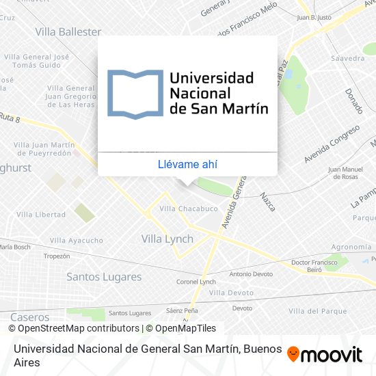Mapa de Universidad Nacional de General San Martín