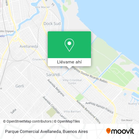 Mapa de Parque Comercial Avellaneda