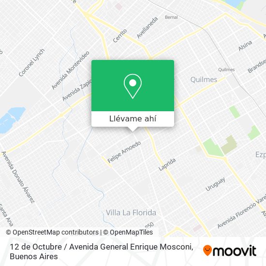 Mapa de 12 de Octubre / Avenida General Enrique Mosconi