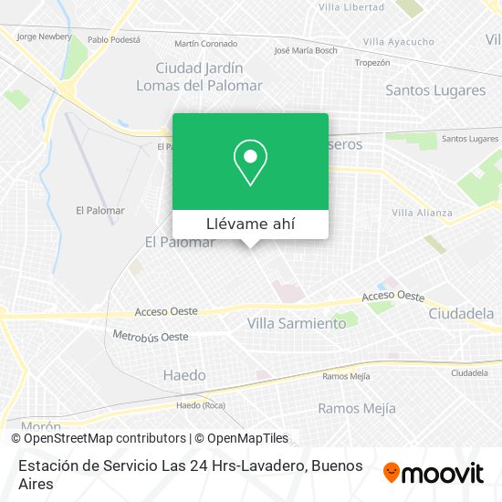 Mapa de Estación de Servicio Las 24 Hrs-Lavadero