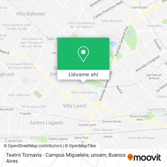 Mapa de Teatro Tornavía - Campus Miguelete, unsam