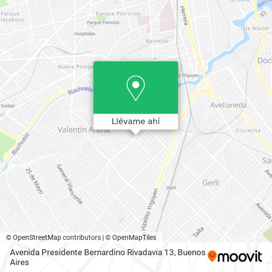 Mapa de Avenida Presidente Bernardino Rivadavia 13