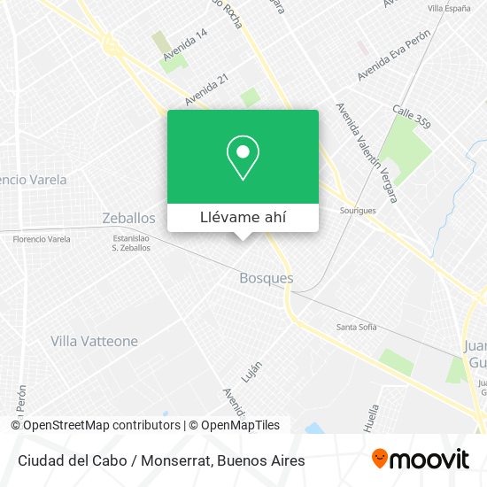 Mapa de Ciudad del Cabo / Monserrat