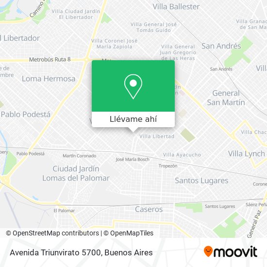 Mapa de Avenida Triunvirato 5700