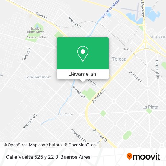 Mapa de Calle Vuelta 525 y 22 3