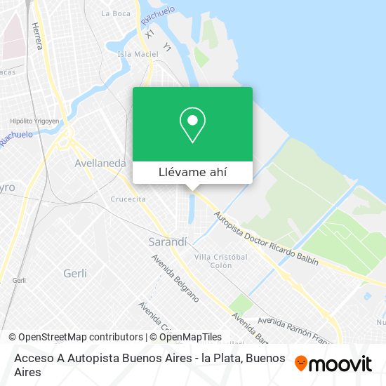 Mapa de Acceso A Autopista Buenos Aires - la Plata