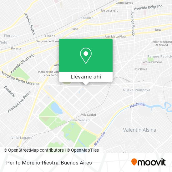 Mapa de Perito Moreno-Riestra