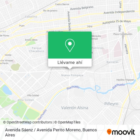 Mapa de Avenida Sáenz / Avenida Perito Moreno