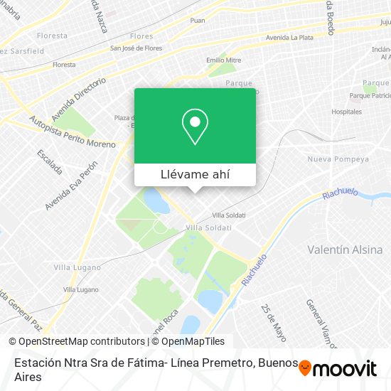 Mapa de Estación Ntra Sra de Fátima- Línea Premetro