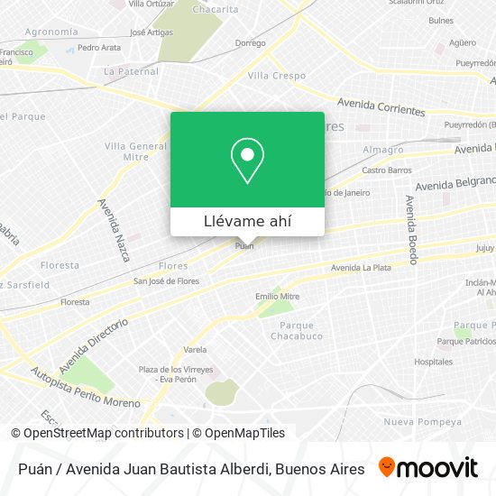 Mapa de Puán / Avenida Juan Bautista Alberdi