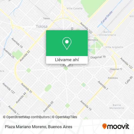 Mapa de Plaza Mariano Moreno