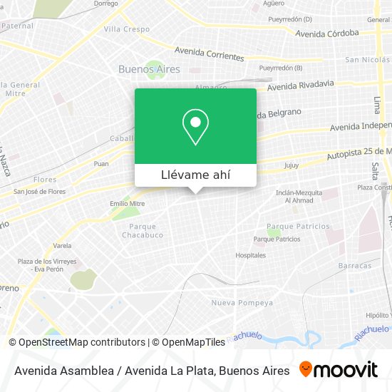 Mapa de Avenida Asamblea / Avenida La Plata