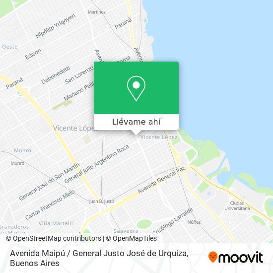Mapa de Avenida Maipú / General Justo José de Urquiza