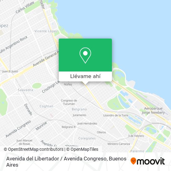 Mapa de Avenida del Libertador / Avenida Congreso