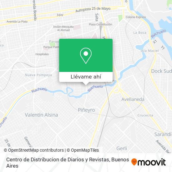 Mapa de Centro de Distribucion de Diarios y Revistas