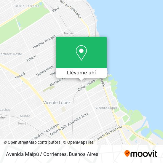 Mapa de Avenida Maipú / Corrientes
