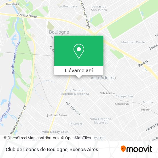 Mapa de Club de Leones de Boulogne