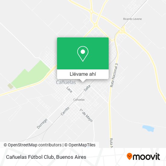 Mapa de Cañuelas Fútbol Club