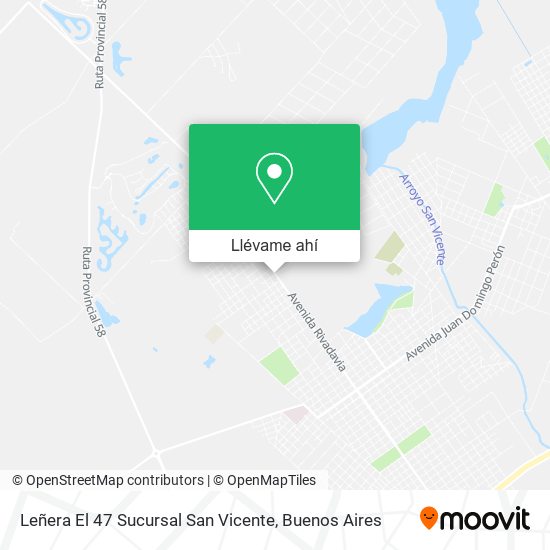 Mapa de Leñera El 47 Sucursal San Vicente