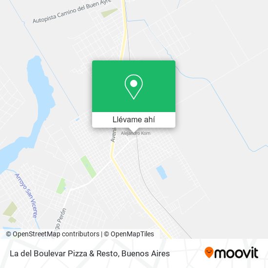 Mapa de La del Boulevar Pizza & Resto