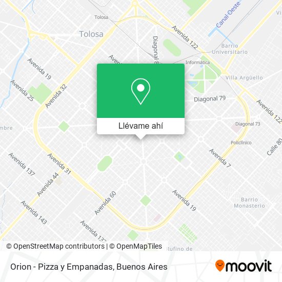 Mapa de Orion - Pizza y Empanadas